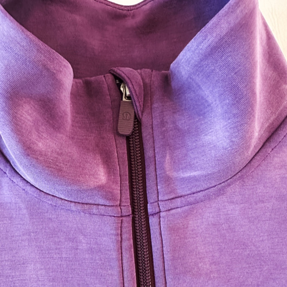 💜 Lululemon | Brushed Softstreme Half Zip | Dramatic Magenta | Size 10 💜 - Picture 8 of 9